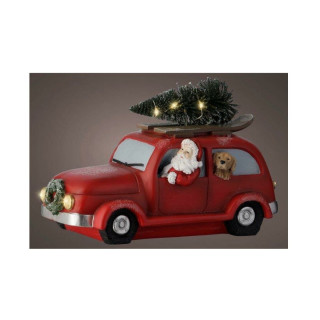 Декоративна фигура, Santa in Car w/Christmas Tree
