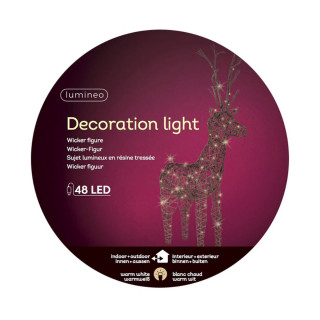 Декоративна фигура со LED светла, Deer, 69 cm
