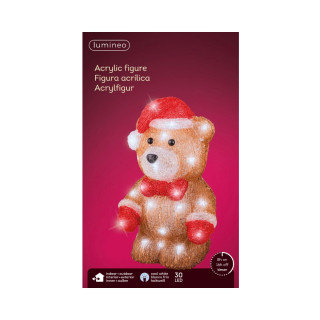 Декоративна фигура со LED светла, Bear, 27.5 cm