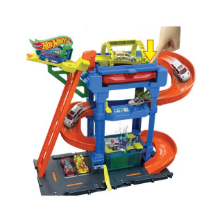 Сет за игра Hot Wheels: City - Tunnel Twist Car Wash 
