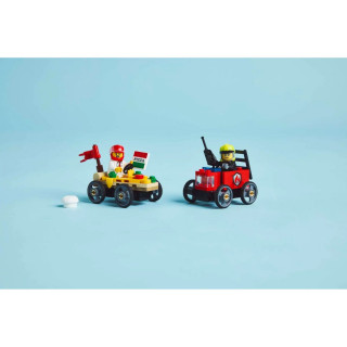 LEGO коцки, City, Pizza vs. Fire Truck Race Car Pack 