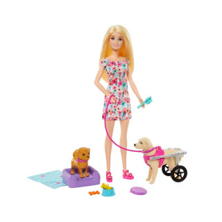 Сет кукли Barbie & Toy Pup & Dog in a Wheelchair 