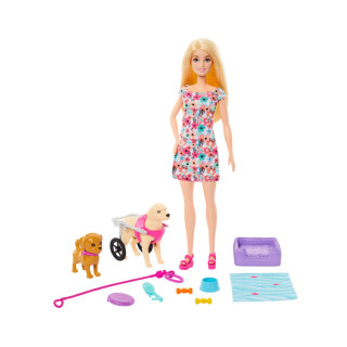 Сет кукли Barbie & Toy Pup & Dog in a Wheelchair 