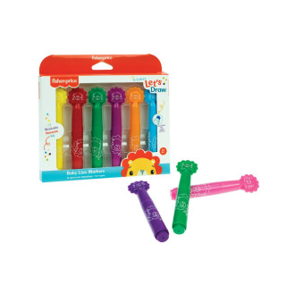 Сет од 6 фломастери за најмали, Fisher Price - Lion Markers
