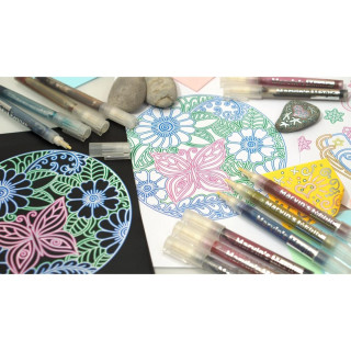 Сет маркери со специјален ефект, Silver Rainbow Markers, 1/12