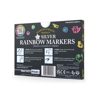 Сет маркери со специјален ефект, Silver Rainbow Markers, 1/12