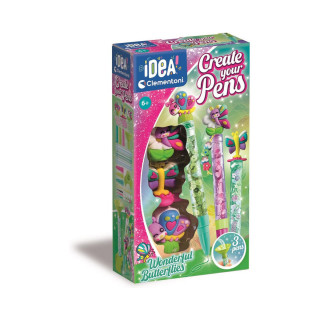 Сет за изработка, Idea Clementoni - Create Your Pens: Wonderful Butterflies 