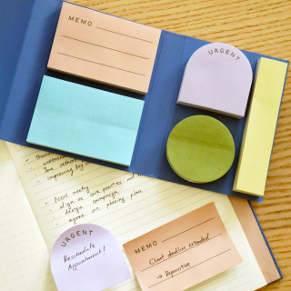 Сет од 5 блокови мемо ливчиња, Inkerie Set of 5 Sticky Notes
