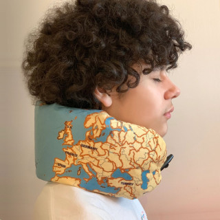 Перница за патување на надувување, Map Neck Pillow