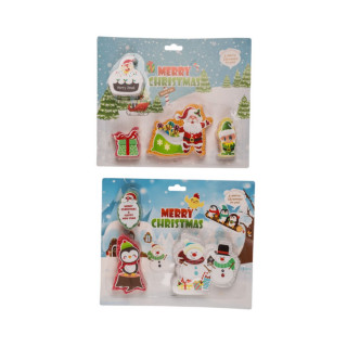 Смеса за обликување, Christmas Foam Putty, сет од 4 бои, 2 варијанти