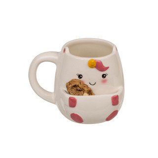 Шолја со држач за колаче, Cookie Cuddlers: Unicorn, 400 ml