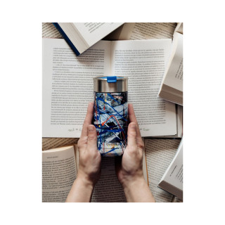 Чаша-термос, Quokka - Blue Abstract, 400 ml 