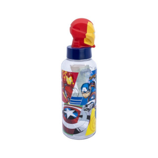 Детско шише со 3Д фигура, Avengers: 7 Wonders - Iron Man, 560 ml 
