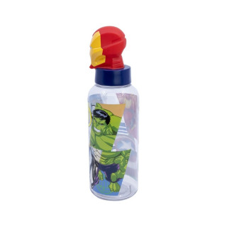Детско шише со 3Д фигура, Avengers: 7 Wonders - Iron Man, 560 ml 