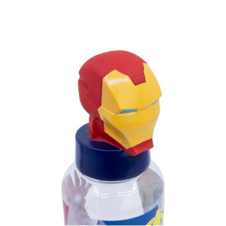 Детско шише со 3Д фигура, Avengers: 7 Wonders - Iron Man, 560 ml 