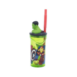 Детска чаша со сламка, Avengers - Hulk, 360 ml
