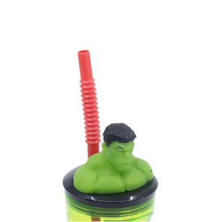 Детска чаша со сламка, Avengers - Hulk, 360 ml