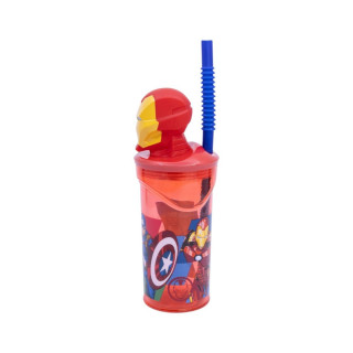 Детска чаша со сламка, Avengers - Iron Man, 360 ml