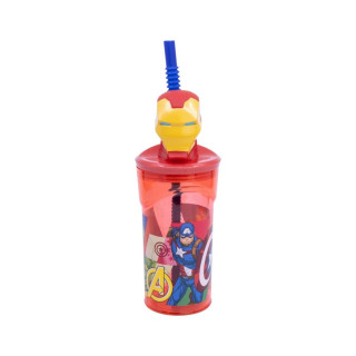 Детска чаша со сламка, Avengers - Iron Man, 360 ml