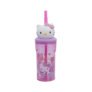 Детска чаша со сламка, Hello Kitty, 360 ml 