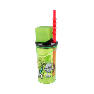 Детска чаша со сламка, Minecraft, 360 ml