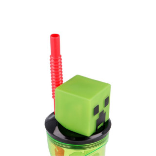 Детска чаша со сламка, Minecraft, 360 ml