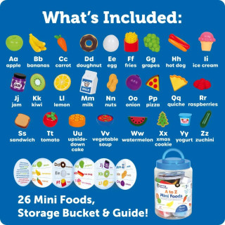 Едукативен сет за игра, A to Z Mini Foods
