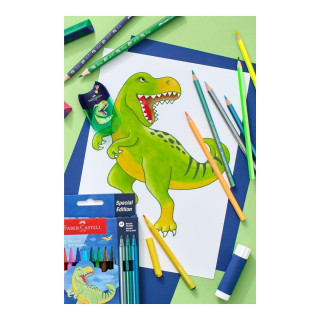 Фломастери + стикери, Dinosaur, 10+3 бои