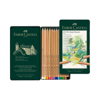 Пастелни моливи во боја, Pitt Pastel Tin, 12 бои