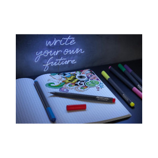 Сет од 5 фајнлајнери, Faber Castell - Finepen Grip Basic, 0.4mm 