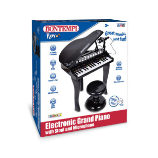 Електронско гранд пијано со столче и микрофон 