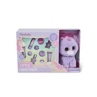 Сет детски шминки и аксесоари + плишана играчка, Little Unicorn 