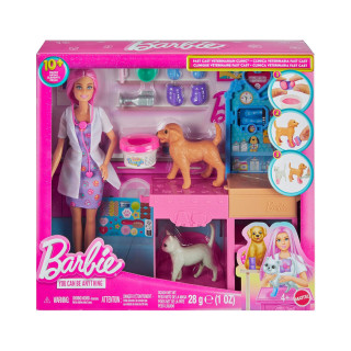 Сет за игра Barbie: You Can Be Anything - Fast Cas Veterinarian Clinic 