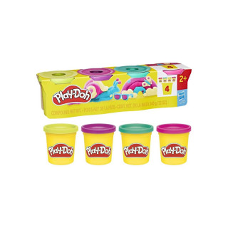 Сет од 4 чашки Play-Doh тесто за моделирање - Vibrant 