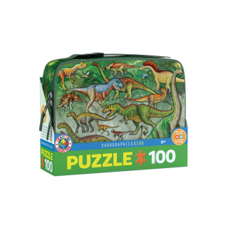 Сложувалка во торбичка за ужинка, Dinosaurs, 100 парчиња 