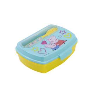 Кутија за ужинка со прибор, Peppa Pig Core 