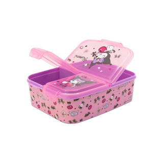 Кутија за ужинка со 3 прегради, Hello Kitty - Kuromi 