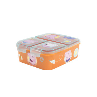 Кутија за ужинка со 3 прегради, Peppa Pig Core 