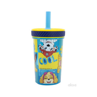 Чаша со сламка, Paw Patrol, 370ml 