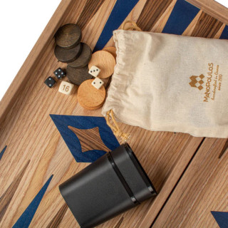 Сет за табла, Oak/Blue & American Walnut 