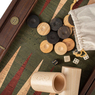 Сет за табла, Premium Handcrafted Green Natural Cork 