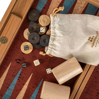 Сет за табла, Premium Handcrafted Red Natural Cork 