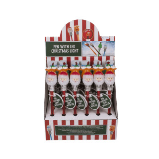 Пенкало со фигура со LED, Christmas, 4 дизајни 