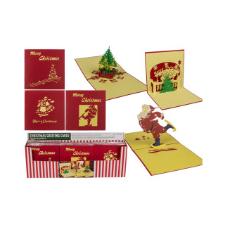 Новогодишна честитка 3D, 3 дизајни 