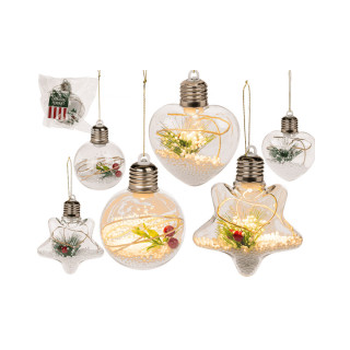 Лампион со LED, Топка/Ѕвезда/Срце 