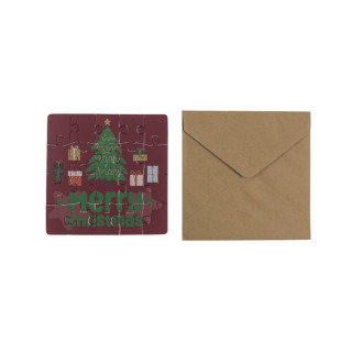 Новогодишна честитка - сложувалка X-Mas, 4 дизајни 