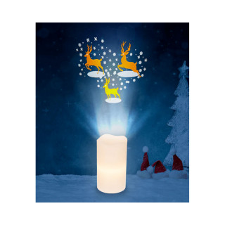 LED свеќа - проектор Christmas 