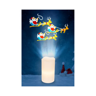LED свеќа - проектор Christmas 
