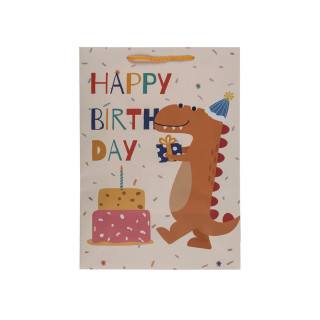 Хартиена украсна кеса, Birthday Animals, 25 x 35 cm, 4 дизајни 