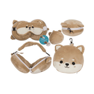 Детска перница за патување + маска за очи Shiba Inu 